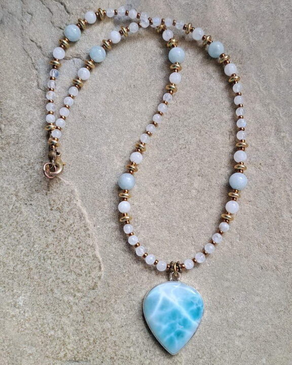 Larimar Heilstein Kette