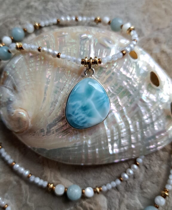 Larimar Ketten Anhänger