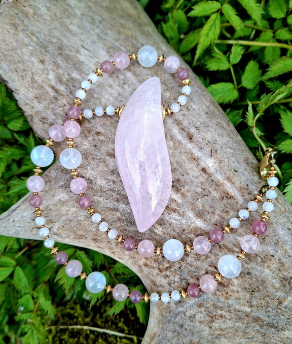 Morganit Heilstein Kette