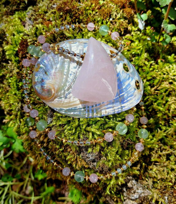 Morganit Heilstein Kette