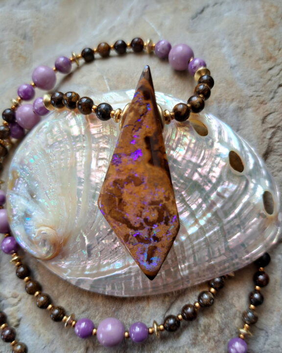 Opal Anhänger - handgemacht