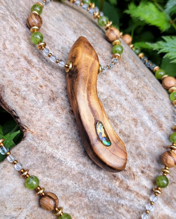 Opal Holzkette