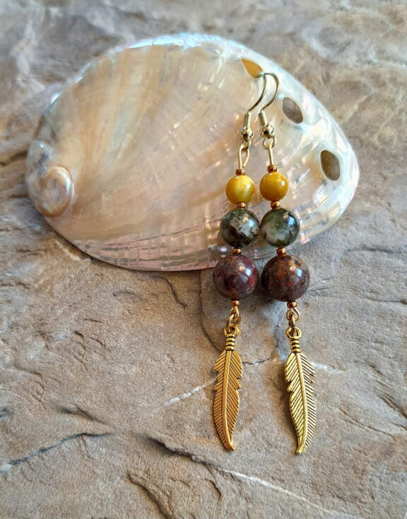 Pietersit - Tigerauge Perlenohrringe