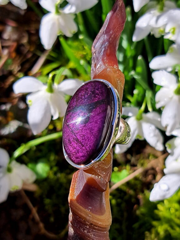 Purpurit Heilstein Ring
