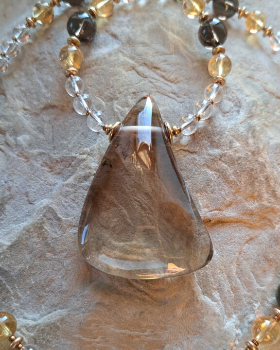 Rauchquarz Amulett XL