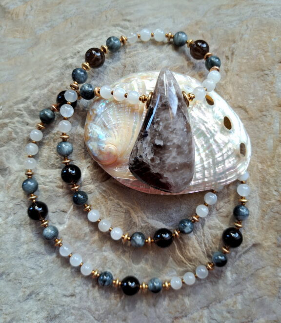 Rauchquarz Kette - handgemacht