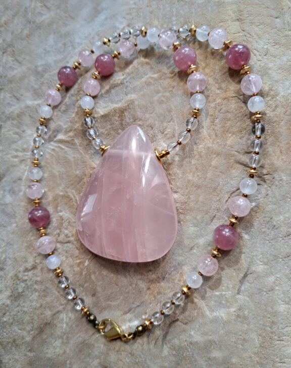 Rosenquarz Kette