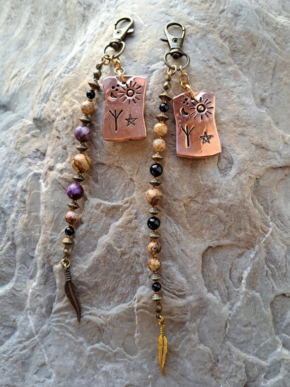 ✨Rune Algiz✨ Anhänger Edelsteinkette Heilsteinschmuck