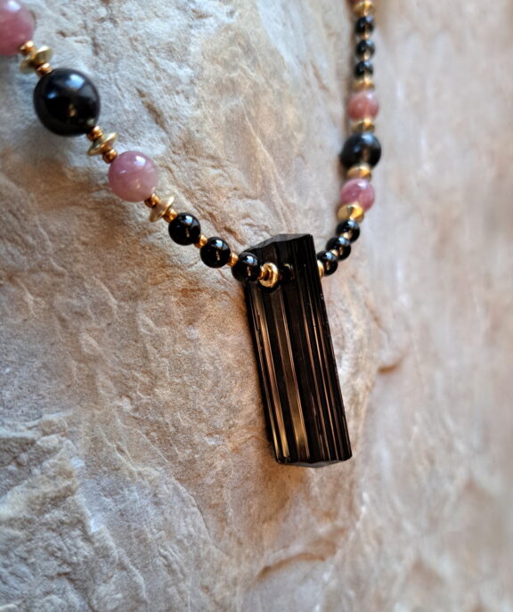 Schörl Naturstein - Anhänger