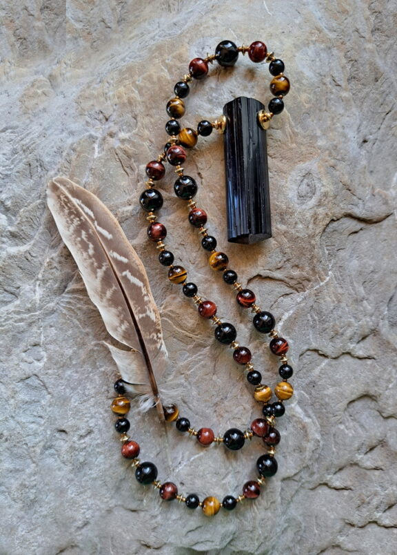 Turmalin Amulett Anhänger Edelsteinkette Heilsteinschmuck