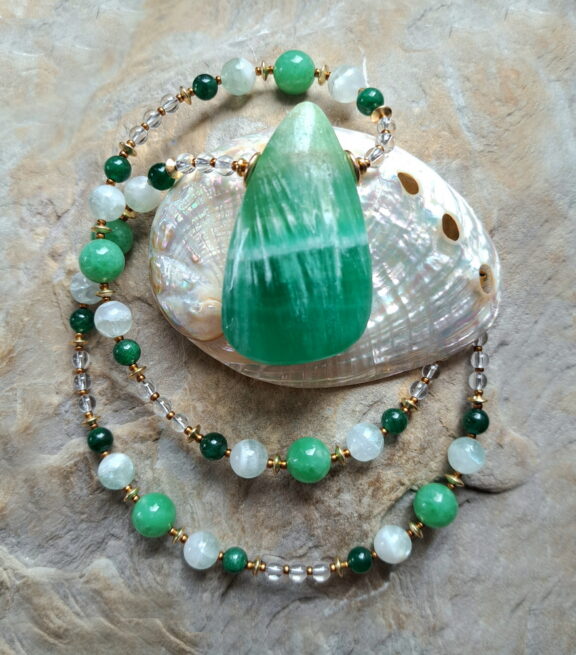 Smithonit Naturstein Halskette