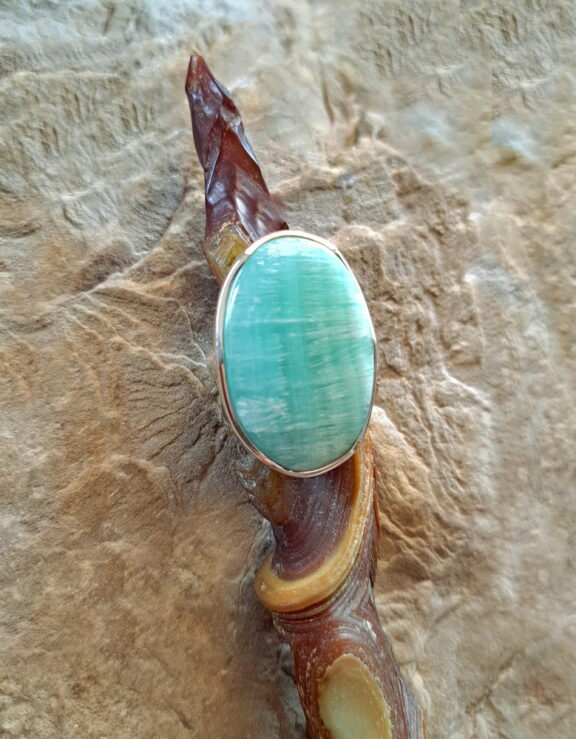 Smithsonit Heilstein Ring - Sterlingsilber