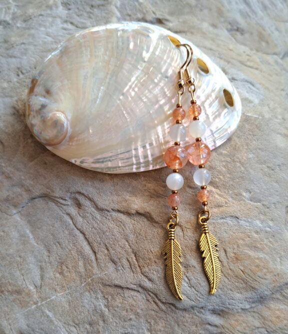 Sonnenstein - Mondstein - Ohrringe