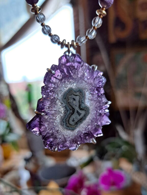 Edelsteinanhänger Amethyst Stalaktit