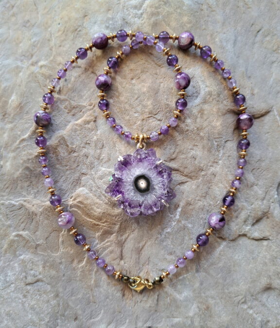 Stalaktit Edelstein Kette