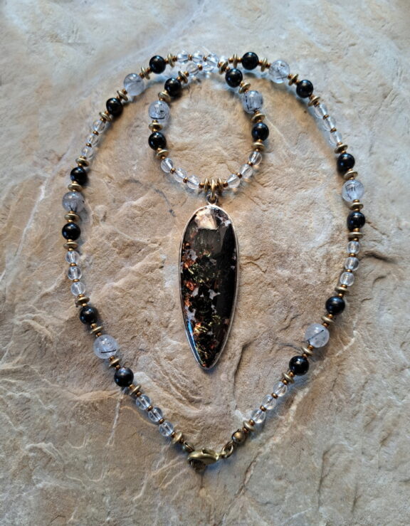 Tetraferriphlogopit Amulett Anhänger Edelsteinkette Heilsteinschmuck