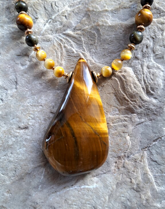 Tigerauge Anhänger XL