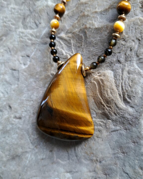 Tigerauge Naturstein Anhänger