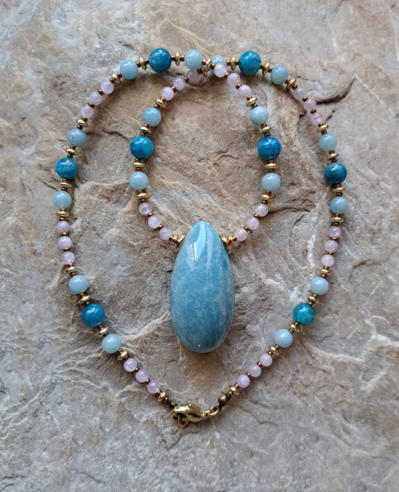 Trolleit Amulett Anhänger Edelsteinkette Heilsteinschmuck