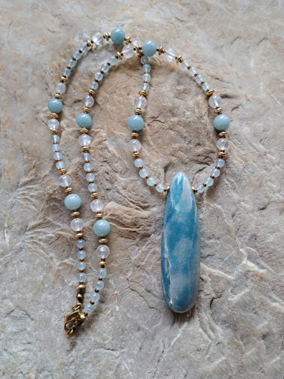 Trolleit Amulett Anhänger Edelsteinkette Heilsteinschmuck