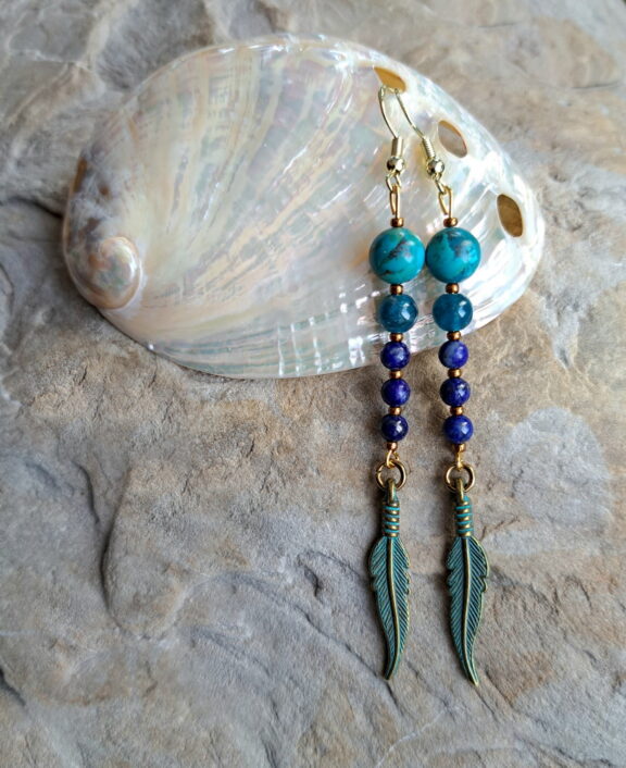 Türkis - Apatit - Lapislazuli - Ohrringe