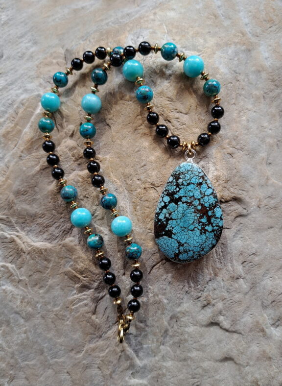 Türkis Amulett Anhänger Edelsteinkette Heilsteinschmuck