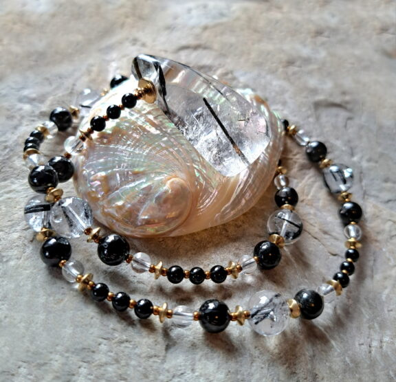 Turmalinquarz Naturstein Kette