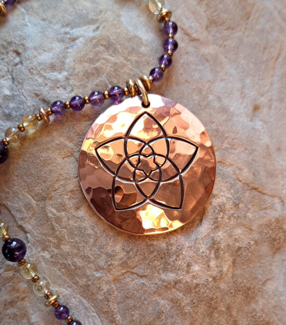 Venusblume Kupfer Amulett - handgemacht